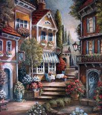 Схема вышивки «Улица старого города»