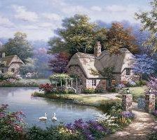 Схема вышивки «Деревенька»