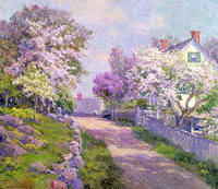 Схема вышивки «Цветущая улица»