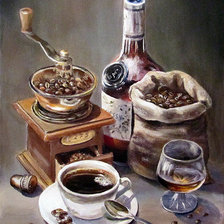 Схема вышивки «кофе с коньяком»