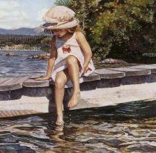 Схема вышивки «Девочка на причале»