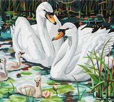 Схема вышивки «Лебеди»