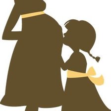 Схема вышивки «Mom and the girl»