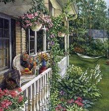 Терраса в цвету