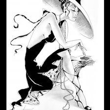 Схема вышивки «леди»