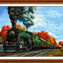 Схема вышивки «Поезд»