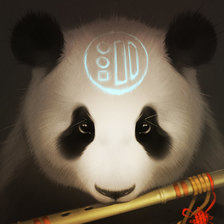 Схема вышивки «панда»