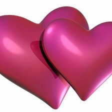 Схема вышивки «два сердца»