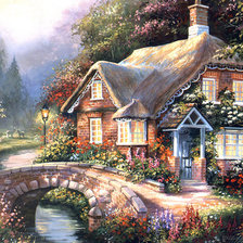 Схема вышивки «сказочный домик»