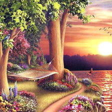 Схема вышивки «пейзаж»