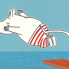 Схема вышивки «Мумми-тролль ныряет»