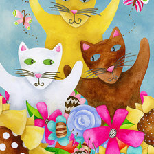 Схема вышивки «3 cats»