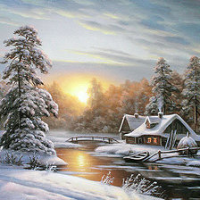 Схема вышивки «Закат»