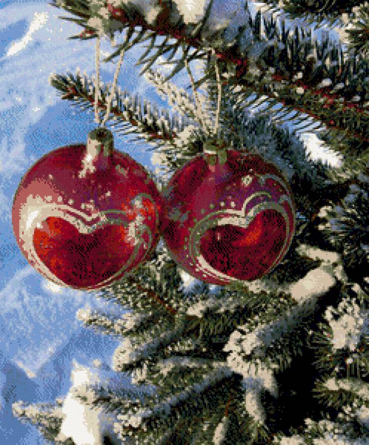 Новогодние игрушки - елка, игрушки, новый год - предпросмотр