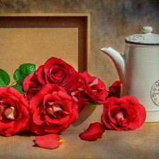 Схема вышивки «Красные розы»