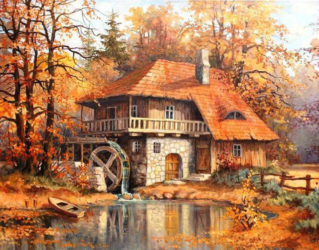 мельница - мельница, осень - оригинал