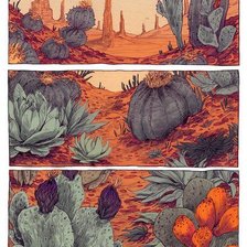 Схема вышивки «cactus»