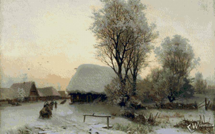 Гавриил Кондратенко Зимний вечер - картина, вечер, зима, кондратенко - предпросмотр