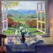 Схема вышивки «Вид из окна.Солнечная картина»