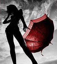 Схема вышивки «Posando con Paraguas»