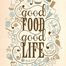 Схема вышивки «good food»