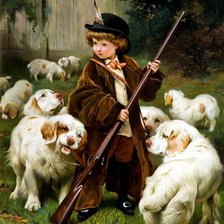 Схема вышивки «юный охотник»