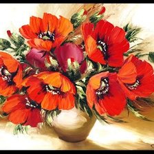 Схема вышивки «Маки для мамы 2»