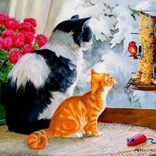 Схема вышивки «Кошечки»