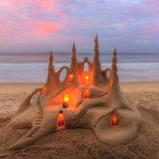 Схема вышивки «Замок из песка»