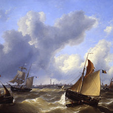 Схема вышивки «Шторм на море»