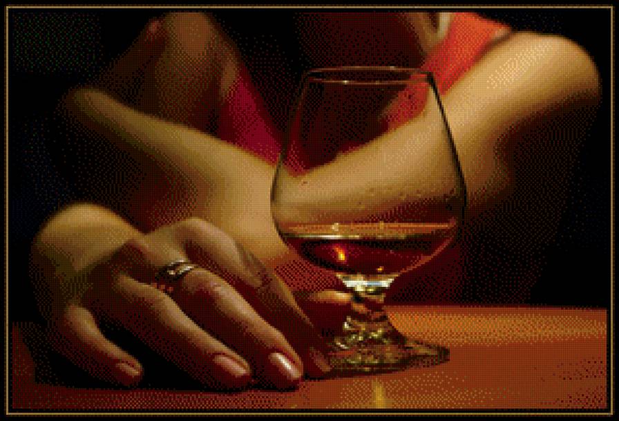 девушка пьет виски - виски, девушка - предпросмотр