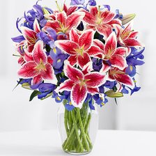 Схема вышивки «лилии и ирисы»