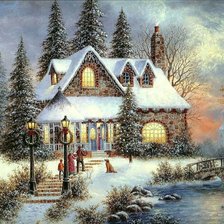 Схема вышивки «Деннис Леван Рождество»