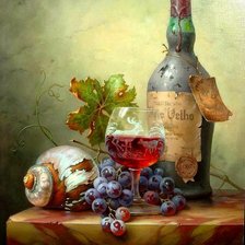 натюрморт с красным вином