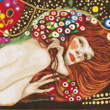 Схема вышивки «Фрагмент "Водяные змеи" по мотивам Г. Климта»