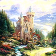 Схема вышивки «Замок»