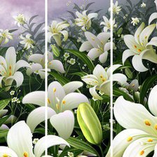 Схема вышивки «Триптих. Лилии.»