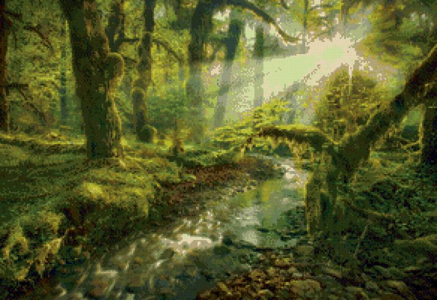 ручей в лесу - ручей, лес - предпросмотр