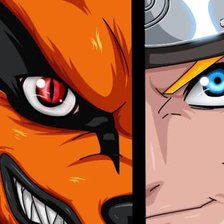 Схема вышивки «Курама и Наруто»