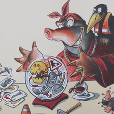 Схема вышивки «DB Maulwurf»