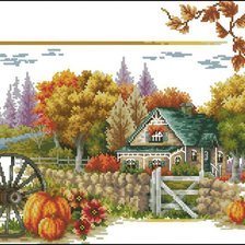 Схема вышивки «дмик в осенем лесу»