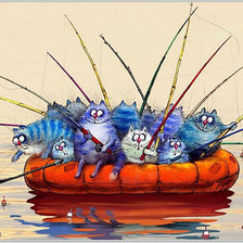 Схема вышивки «Групповая рыбалка»