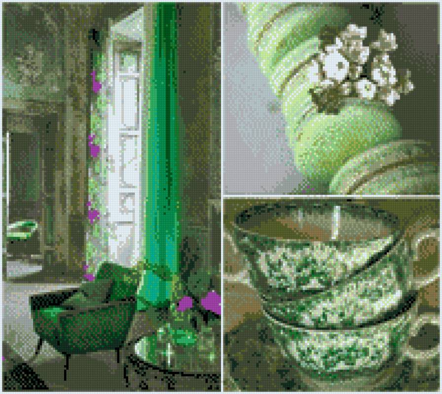 in green - предпросмотр