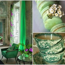 Схема вышивки «in green»