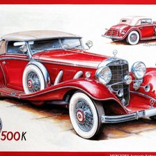 Схема вышивки «мерседес 500К»