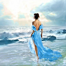 Схема вышивки «девушка»