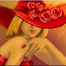 Схема вышивки «девушка»