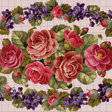 Схема вышивки «овал»