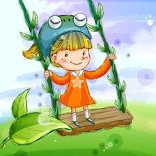 Схема вышивки «На качелях»