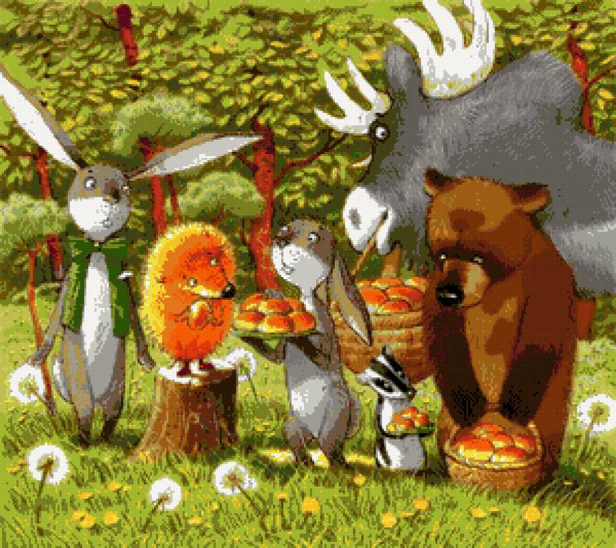 Веселые друзья - животные, мультфильм - предпросмотр